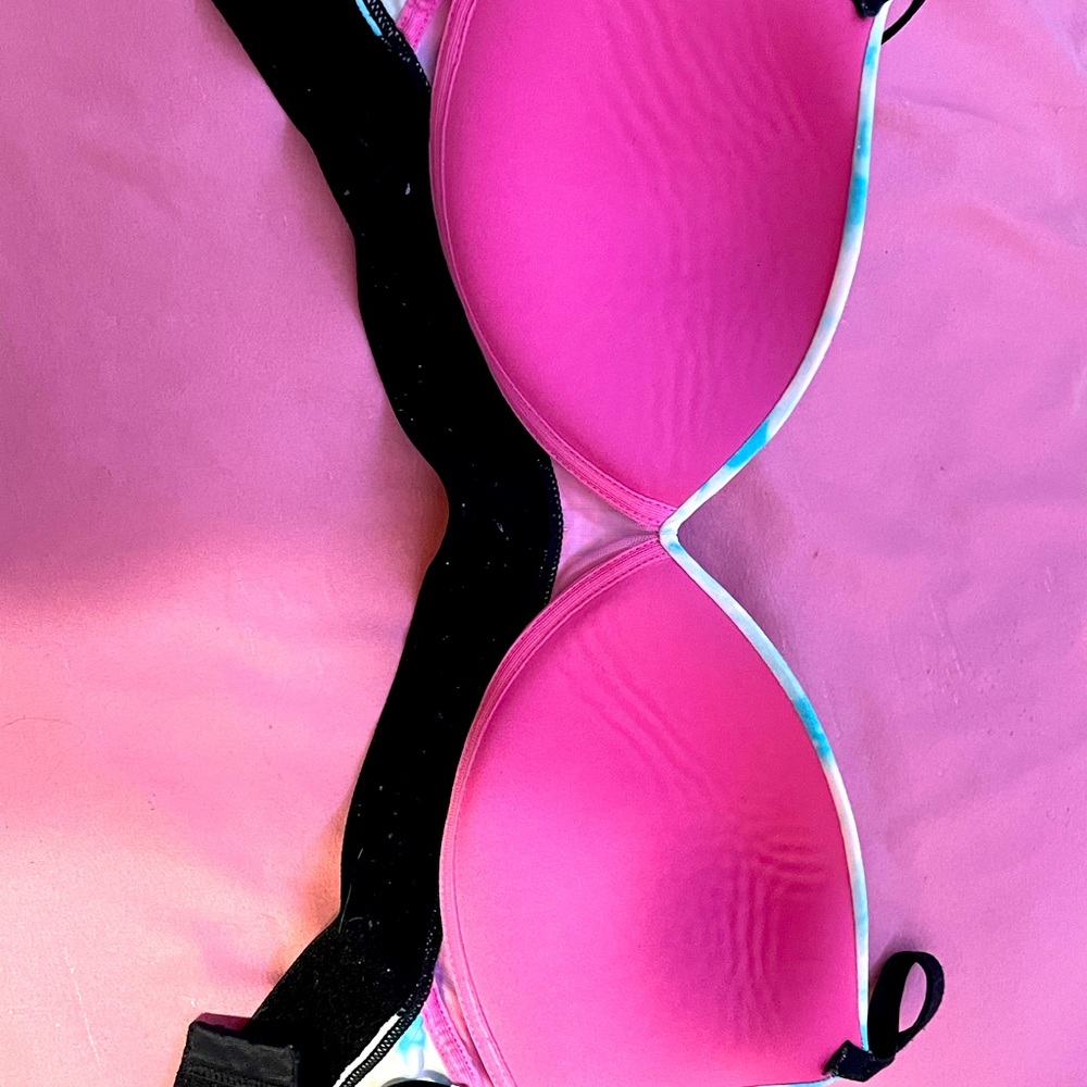 Pink push up bra